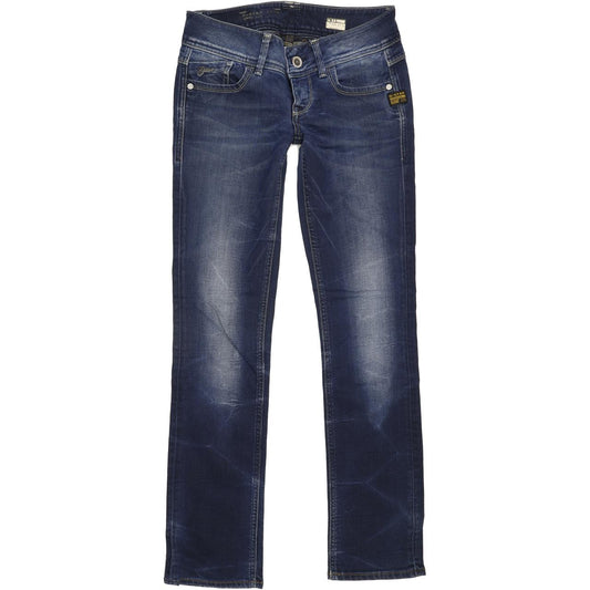 G-Star Lynn Women Blue Straight Slim Stretch Jeans W27 L31