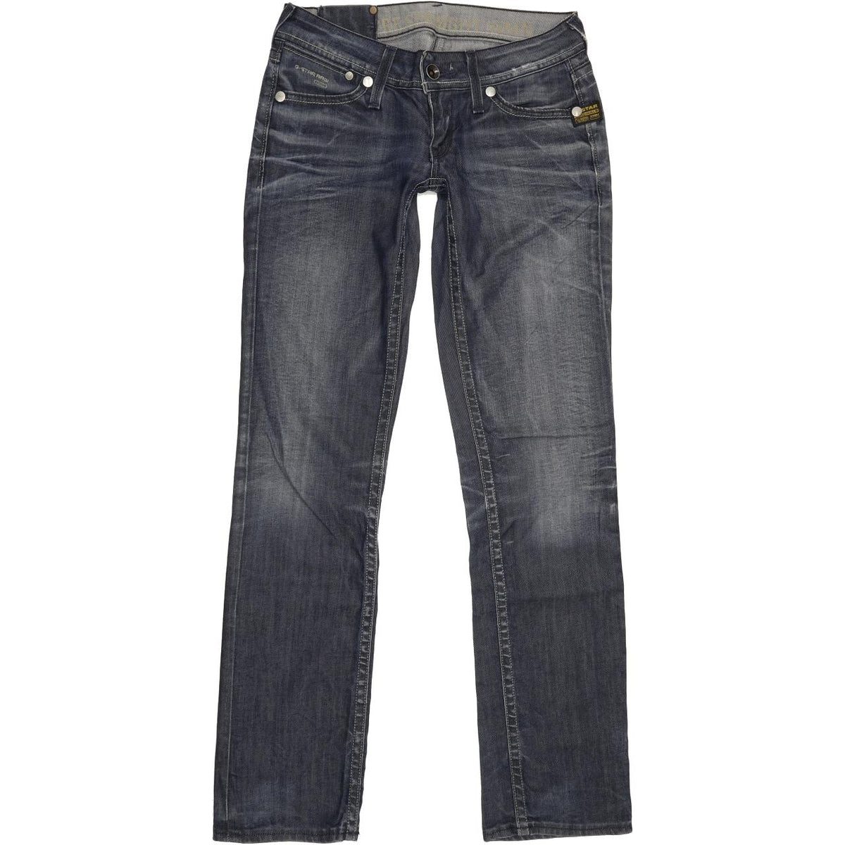 G-Star Women Blue Straight Slim Jeans W26 L31