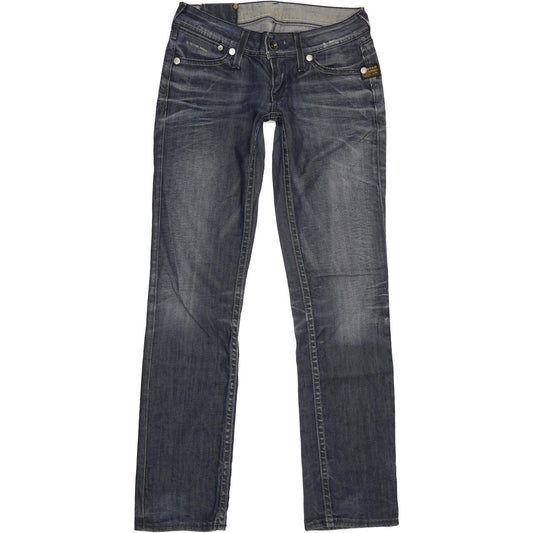 G-Star Women Blue Straight Slim Jeans W26 L31