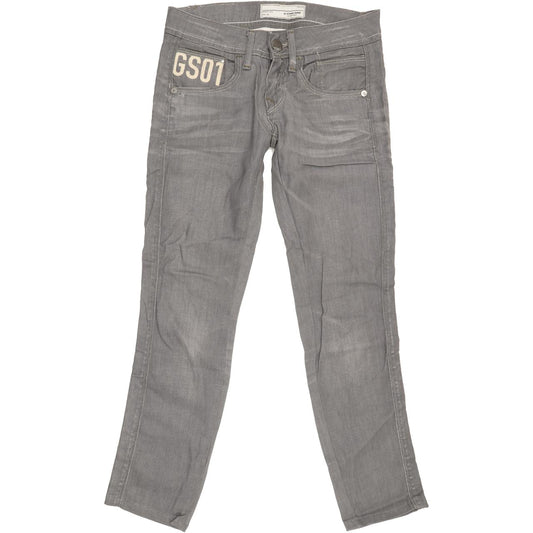 G-Star Saville Women Grey Straight Slim Stretch Jeans W25 L26