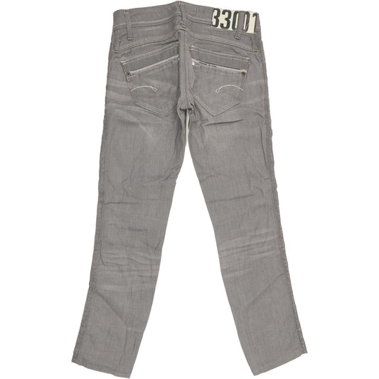 G-Star Saville Women Grey Straight Slim Stretch Jeans W25 L26