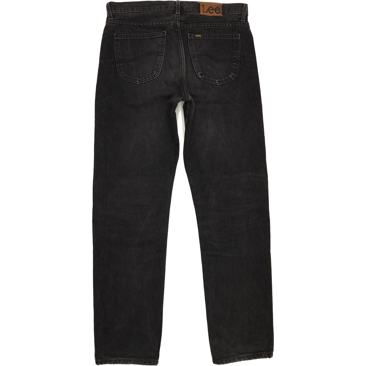 Lee Portland Men Black Straight Regular Jeans W34 L33