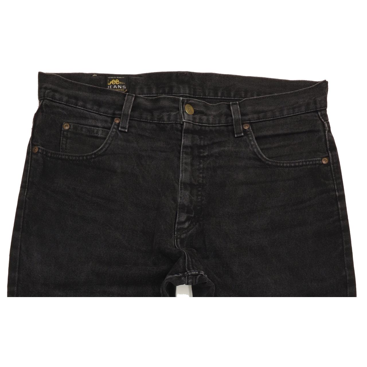 Lee Portland Men Black Straight Regular Jeans W34 L33