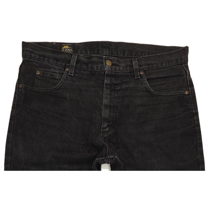 Lee Portland Men Black Straight Regular Jeans W34 L33