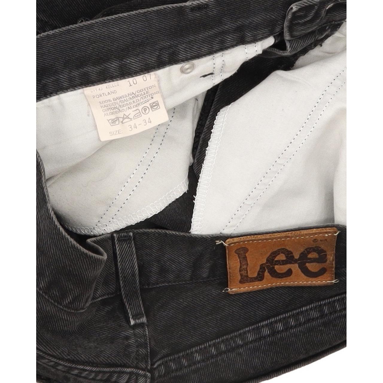 Lee Portland Men Black Straight Regular Jeans W34 L33