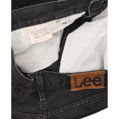 Lee Portland Men Black Straight Regular Jeans W34 L33