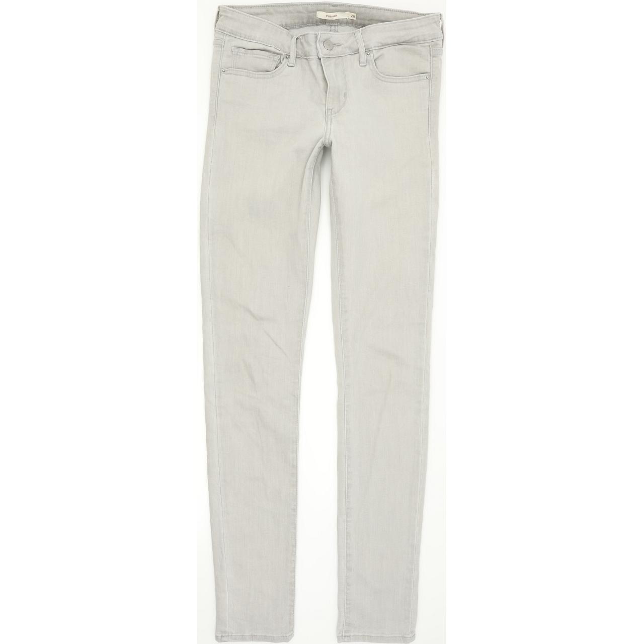 Levi's 711 Women Grey Skinny Slim Stretch Jeans W28 L34