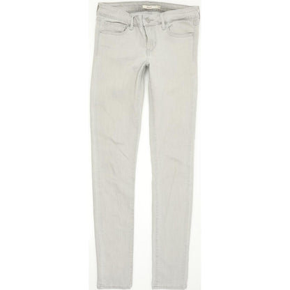Levi's 711 Women Grey Skinny Slim Stretch Jeans W28 L34