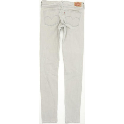 Levi's 711 Women Grey Skinny Slim Stretch Jeans W28 L34
