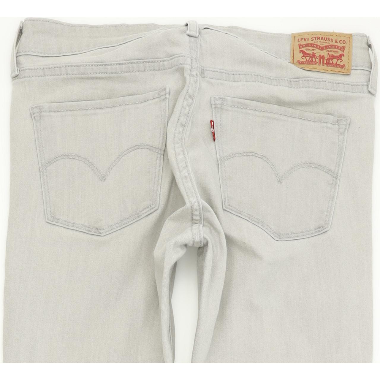 Levi's 711 Women Grey Skinny Slim Stretch Jeans W28 L34