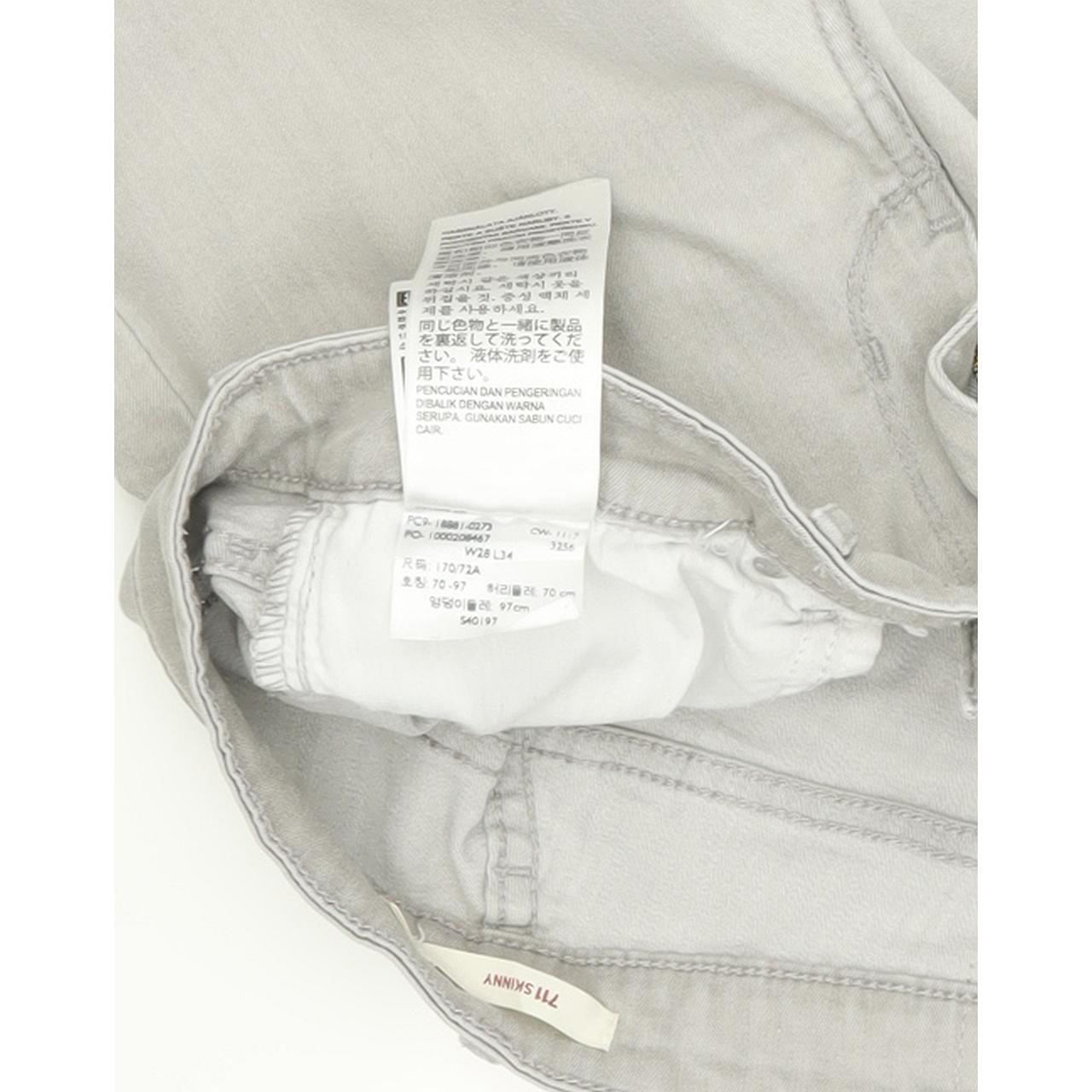 Levi's 711 Women Grey Skinny Slim Stretch Jeans W28 L34