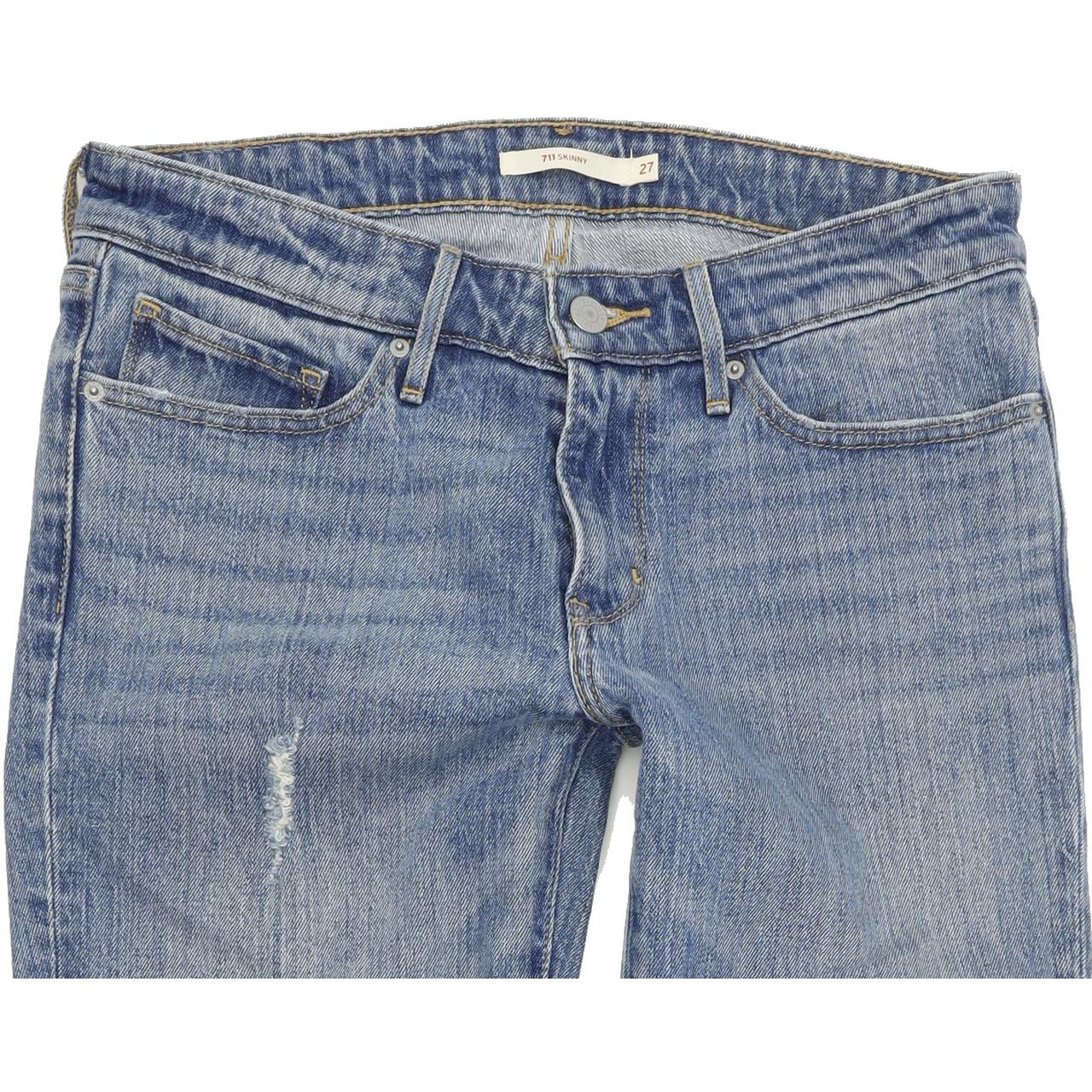 Levi's 711 Women Blue Skinny Slim Stretch Jeans W27 L32
