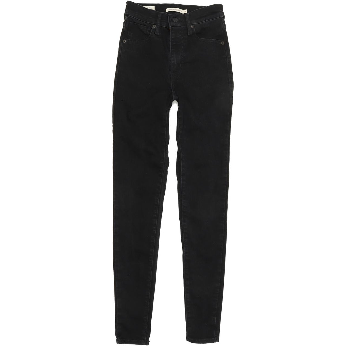 Levi's Mile High Super Women Black Skinny Slim Stretch Jeans W24 L30