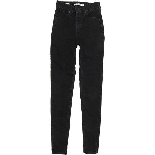 Levi's Mile High Super Women Black Skinny Slim Stretch Jeans W24 L30