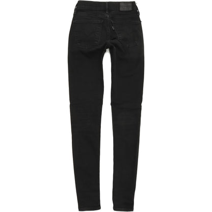 Levi's 710 Super Women Black Skinny Slim Stretch Jeans W23 L30