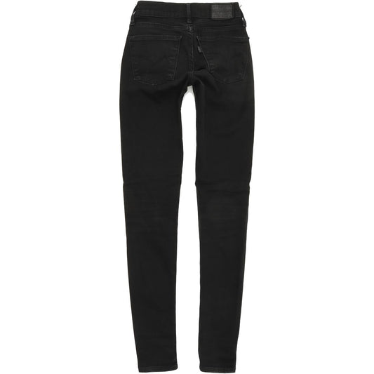 Levi's 710 Super Women Black Skinny Slim Stretch Jeans W23 L30
