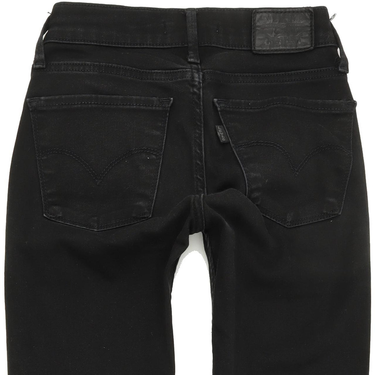 Levi's 710 Super Women Black Skinny Slim Stretch Jeans W23 L30