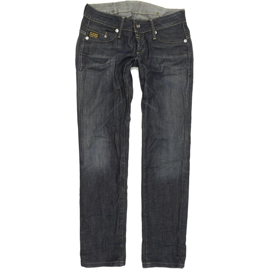 G-Star Women Blue Straight Regular Stretch Jeans W28 L29