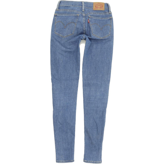 Levi's 710 Super Women Blue Skinny Slim Stretch Jeans W25 L30