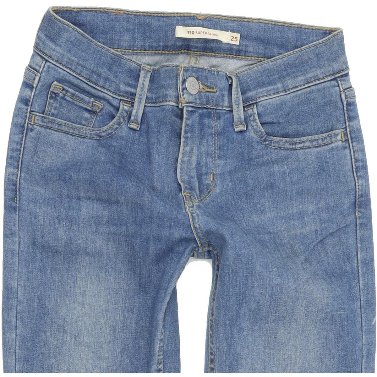 Levi's 710 Super Women Blue Skinny Slim Stretch Jeans W25 L30