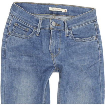 Levi's 710 Super Women Blue Skinny Slim Stretch Jeans W25 L30