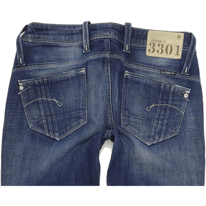 G-Star Women Blue Straight Regular Stretch Jeans W28 L32