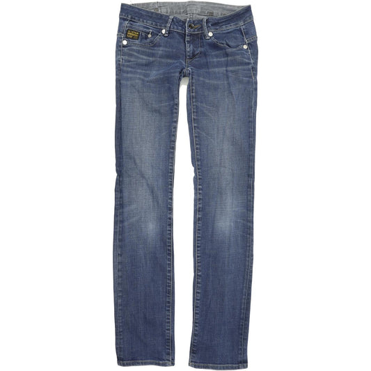 G-Star Midge Women Blue Straight Regular Stretch Jeans W28 L33