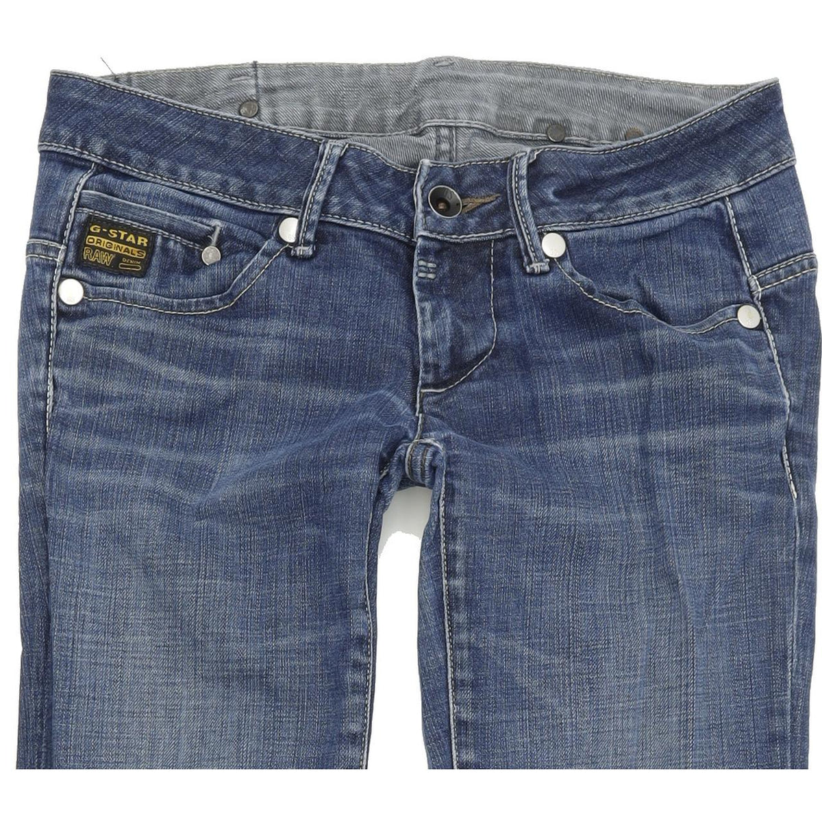 G-Star Midge Women Blue Straight Regular Stretch Jeans W28 L33