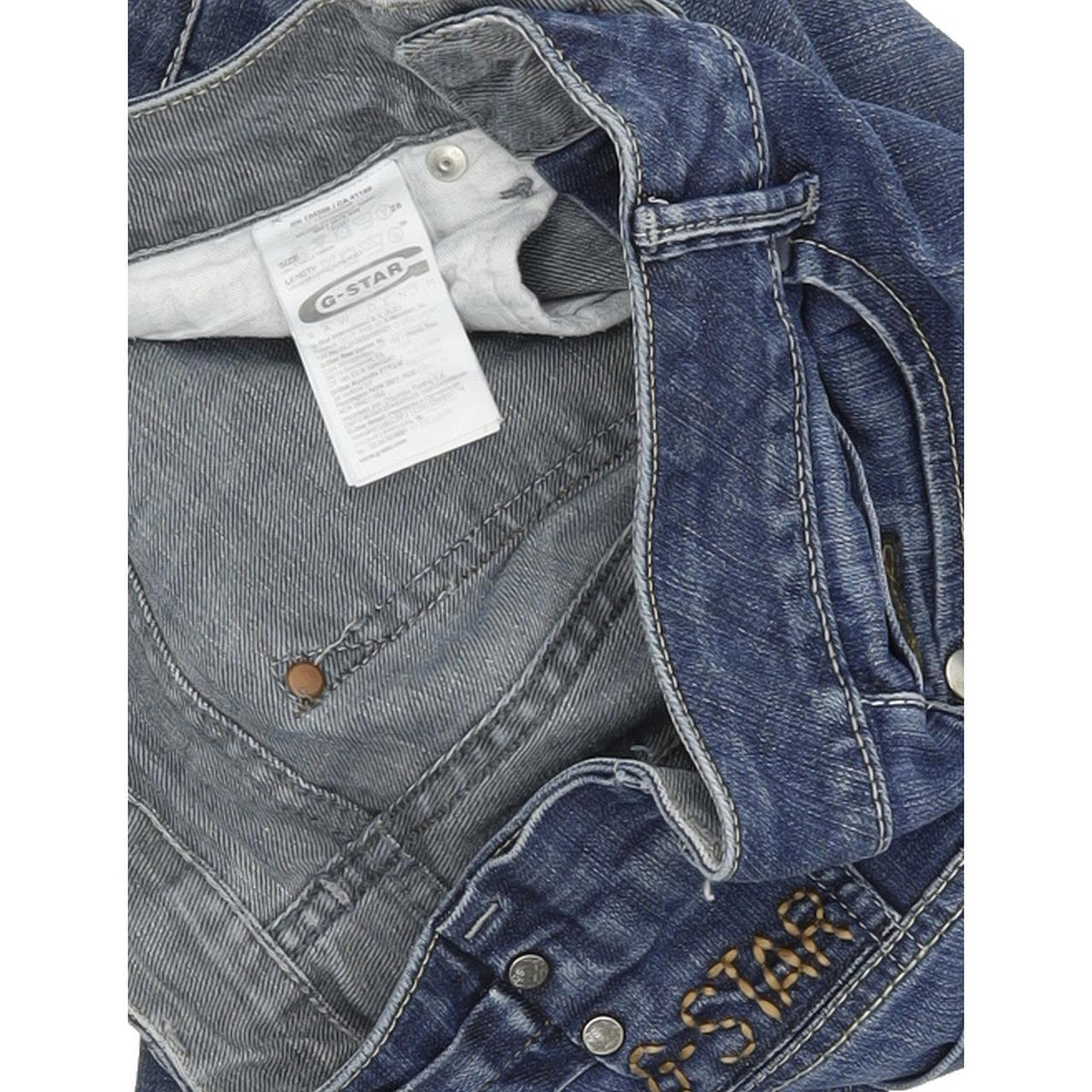G-Star Midge Women Blue Straight Regular Stretch Jeans W28 L33