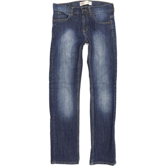 Levi's 511 Kids Blue Straight Slim Stretch Jeans W27 L29