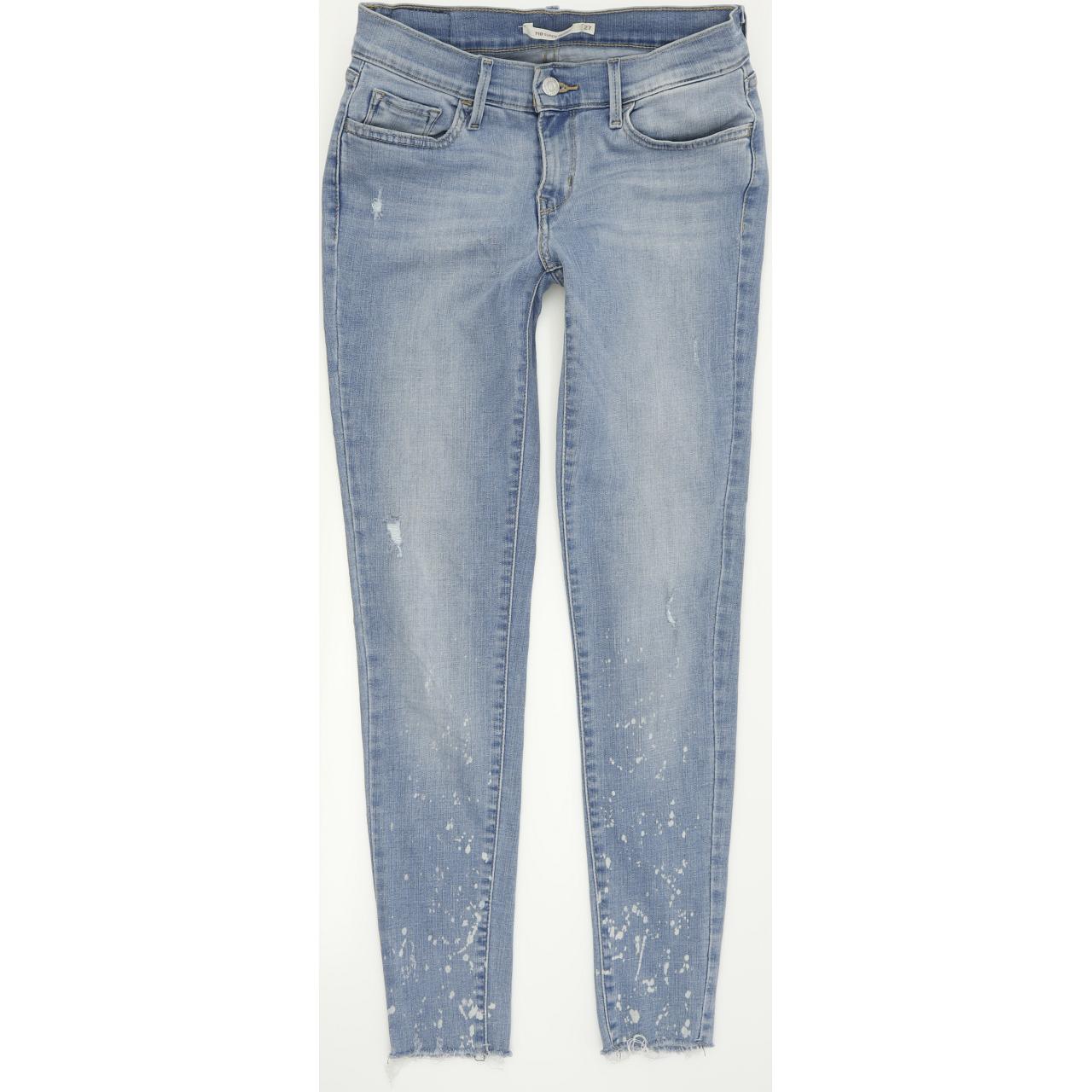Levi's 710 Super Women Blue Skinny Slim Stretch Jeans W27 L28