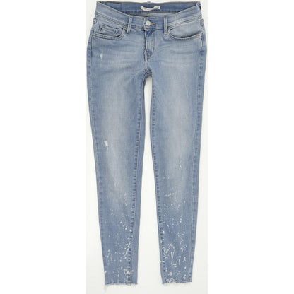 Levi's 710 Super Women Blue Skinny Slim Stretch Jeans W27 L28