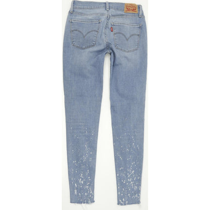 Levi's 710 Super Women Blue Skinny Slim Stretch Jeans W27 L28