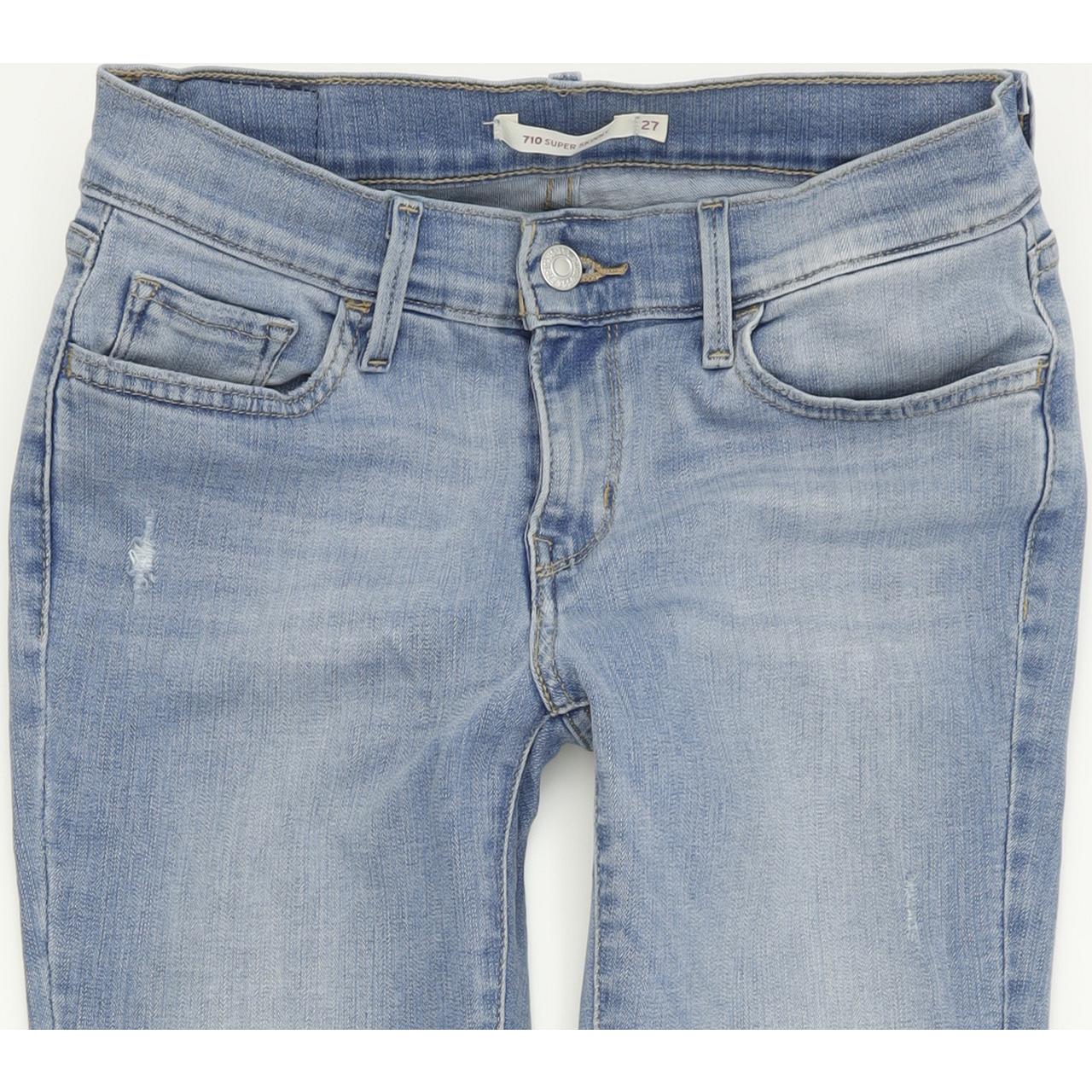 Levi's 710 Super Women Blue Skinny Slim Stretch Jeans W27 L28