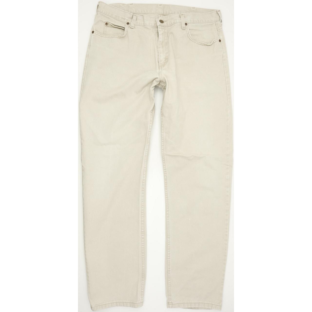 Lee Portland Men Beige Straight Regular Jeans W38 L34