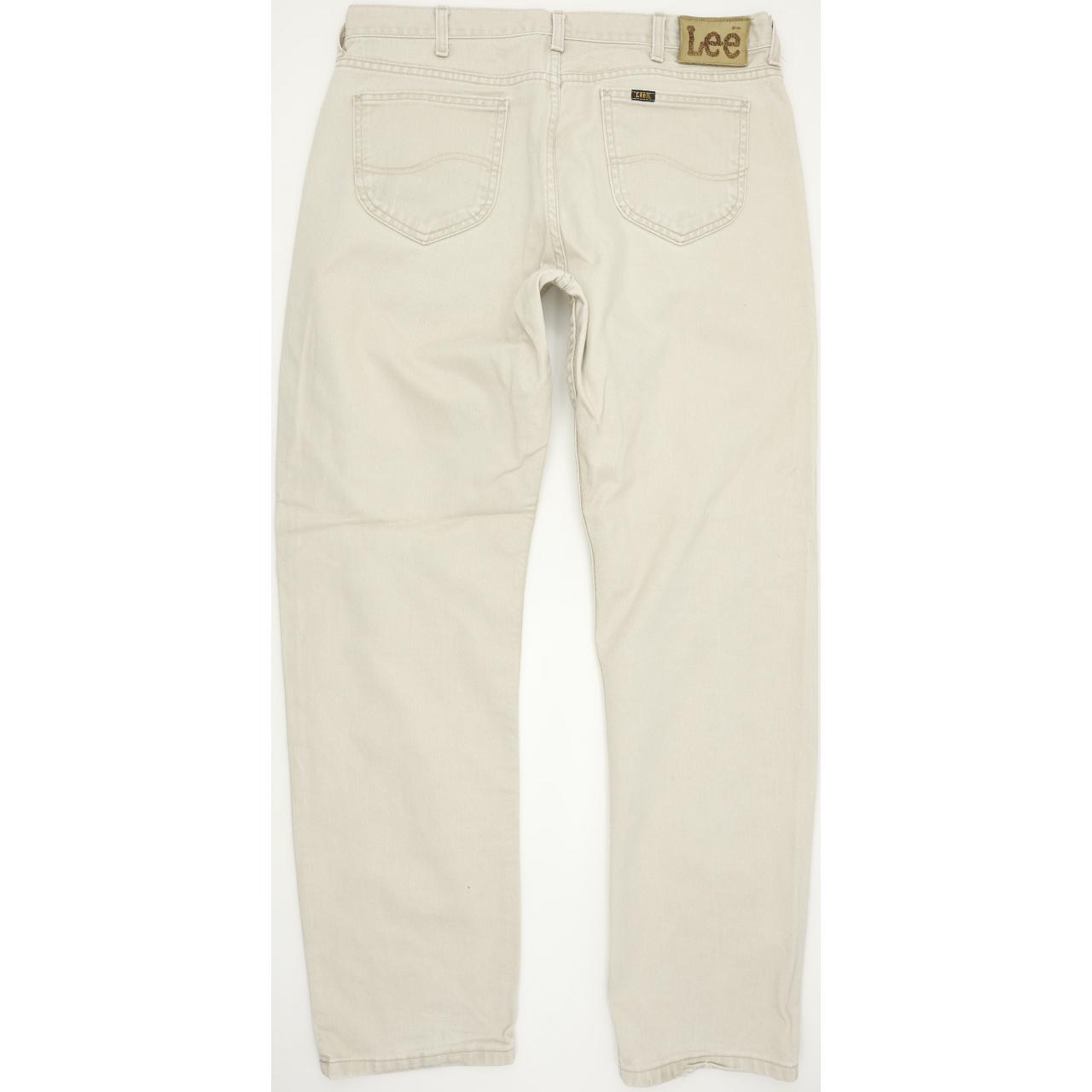 Lee Portland Men Beige Straight Regular Jeans W38 L34