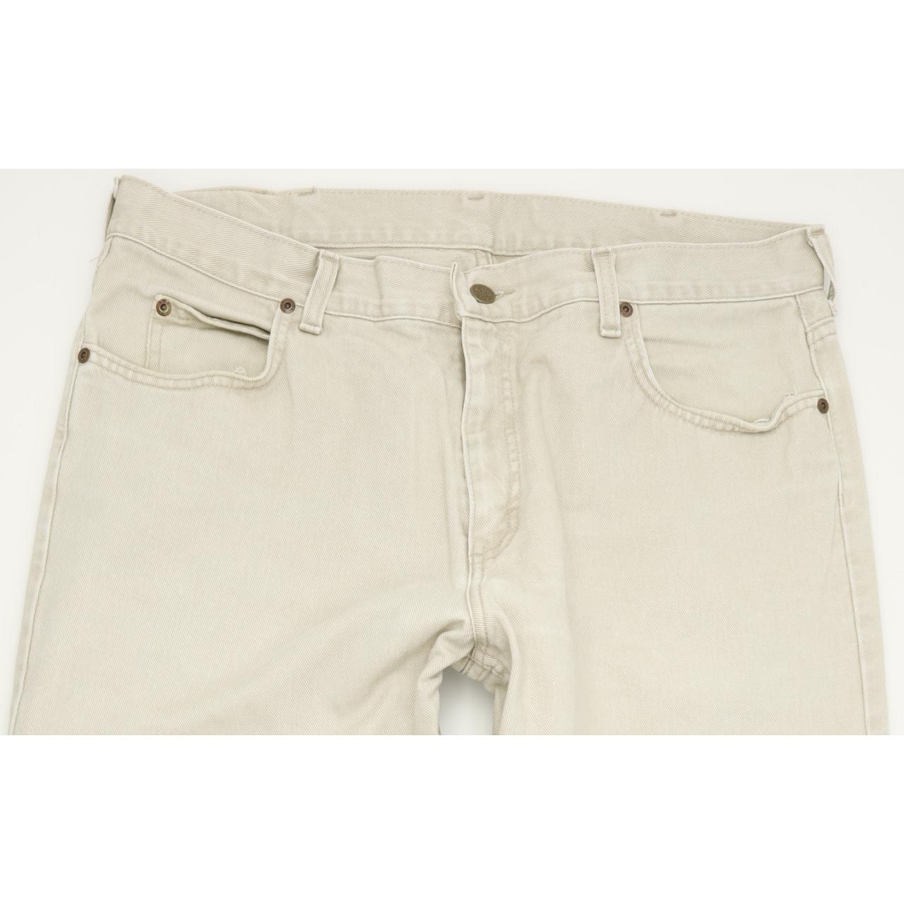 Lee Portland Men Beige Straight Regular Jeans W38 L34