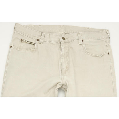 Lee Portland Men Beige Straight Regular Jeans W38 L34