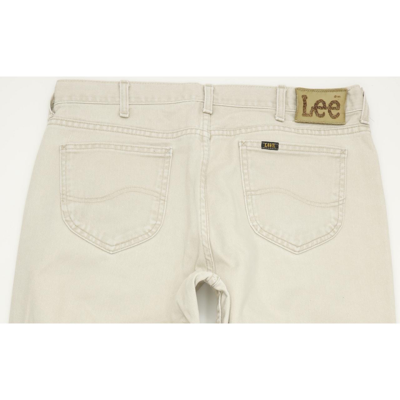 Lee Portland Men Beige Straight Regular Jeans W38 L34