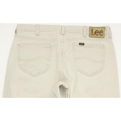 Lee Portland Men Beige Straight Regular Jeans W38 L34
