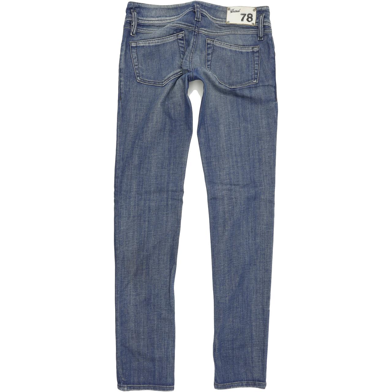 Diesel Kander 008KK Women Blue Straight Slim Stretch Jeans W27 L34