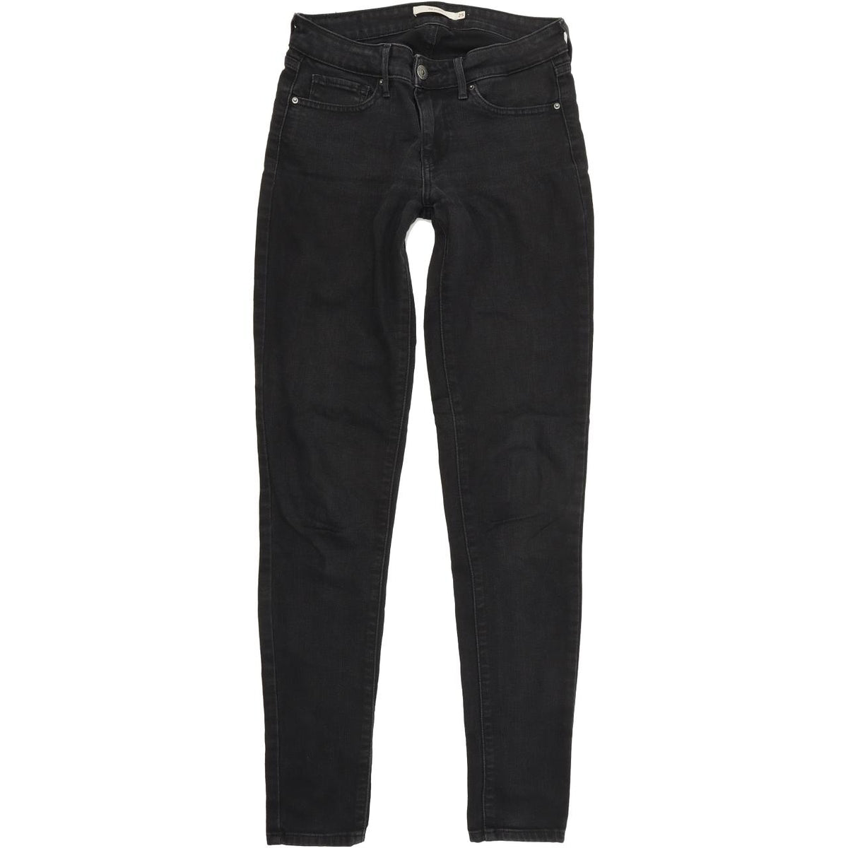 Levi's 711 Women Black Skinny Slim Stretch Jeans W25 L32