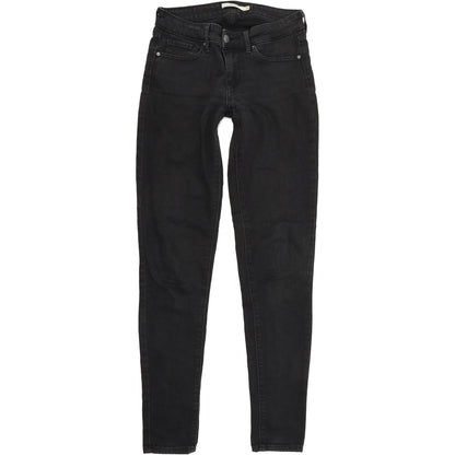 Levi's 711 Women Black Skinny Slim Stretch Jeans W25 L32