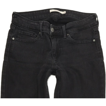Levi's 711 Women Black Skinny Slim Stretch Jeans W25 L32