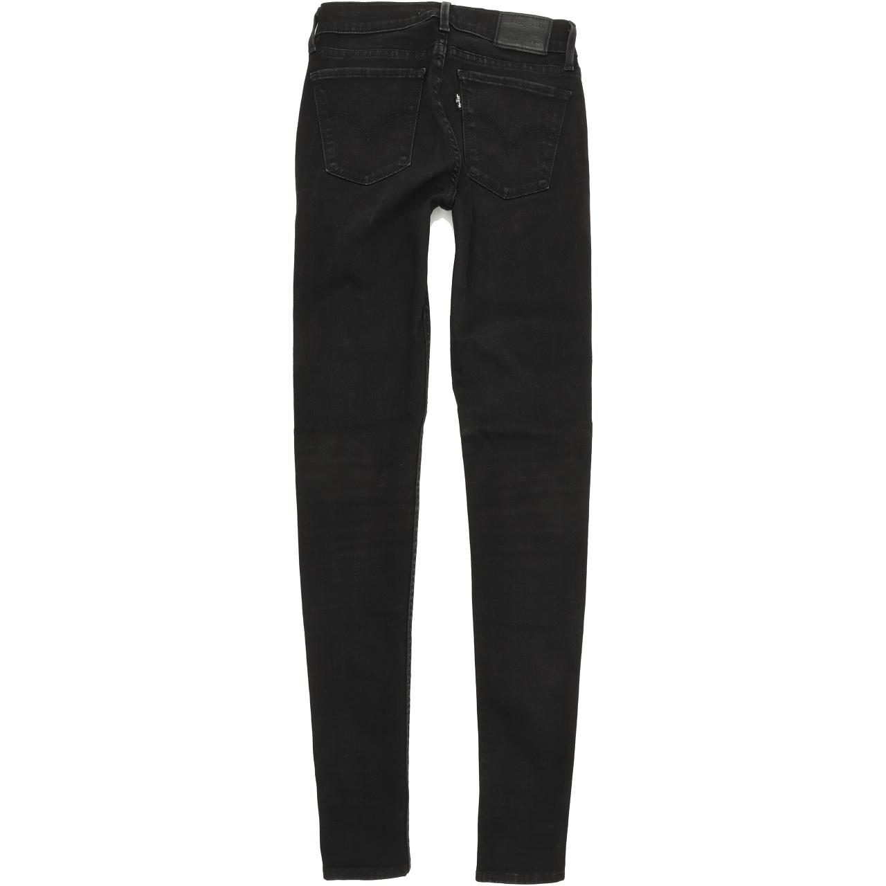 Levi's 710 Women Black Skinny Slim Stretch Jeans W25 L32