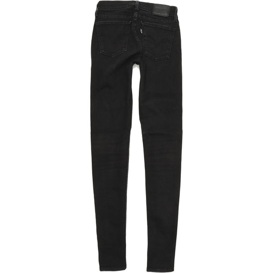 Levi's 710 Women Black Skinny Slim Stretch Jeans W25 L32