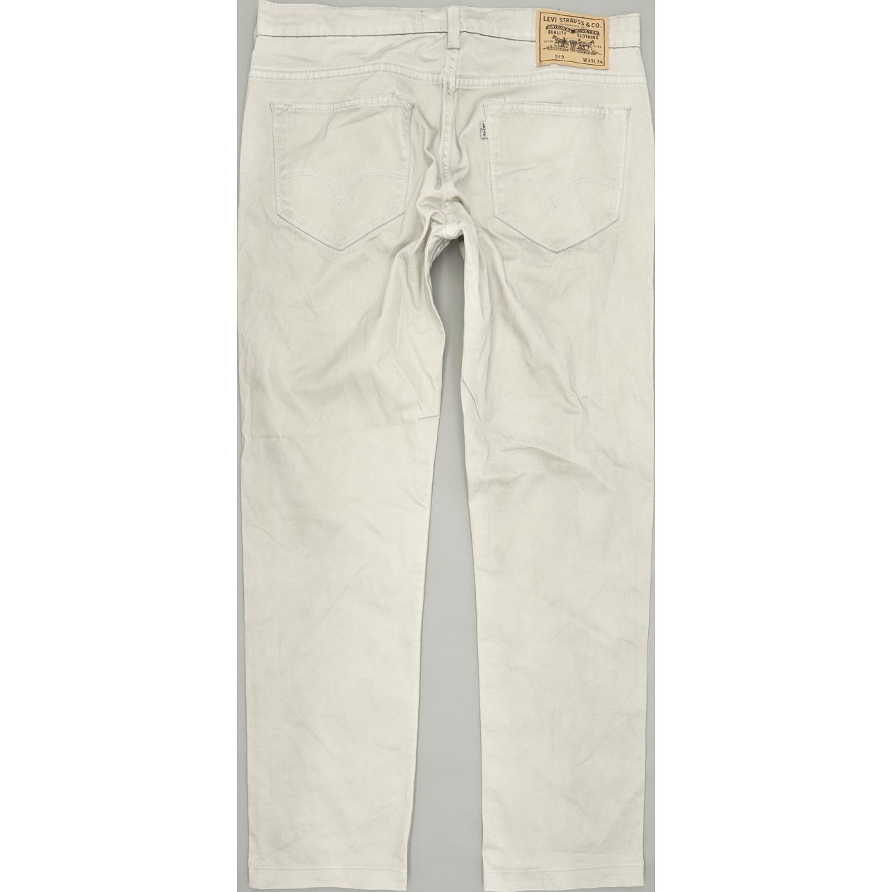 Levi's 519 Men Grey Skinny Slim Stretch Jeans W33 L30