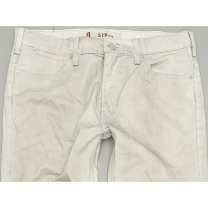 Levi's 519 Men Grey Skinny Slim Stretch Jeans W33 L30
