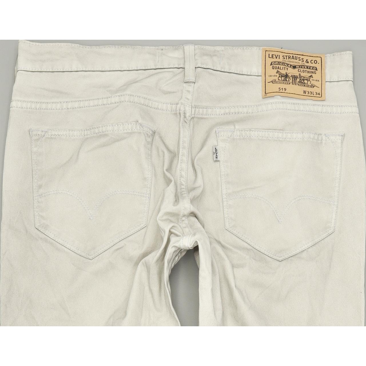 Levi's 519 Men Grey Skinny Slim Stretch Jeans W33 L30