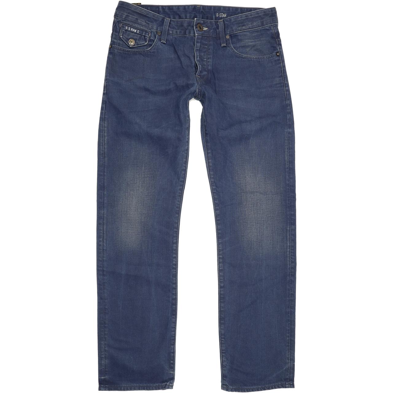 G-Star Morris Men Blue Straight Slim Jeans W32 L31